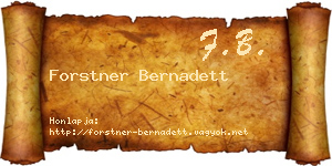 Forstner Bernadett névjegykártya
